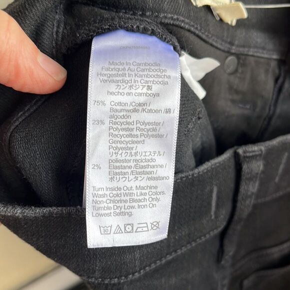 *NOT NWT* Madewell Perfect Vintage Wide Leg Womens Size 29 Petite Black Rinse - Picture 10 of 10